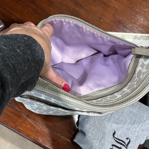Coach Silver and Gray Crossbody Bag - Picture 8 of 13